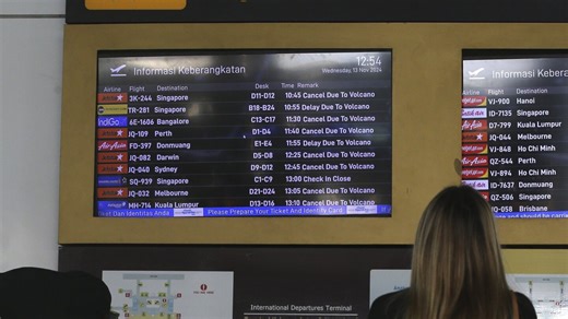 Indonesia's volcanic eruption grounds international flights on tourist island of Bali