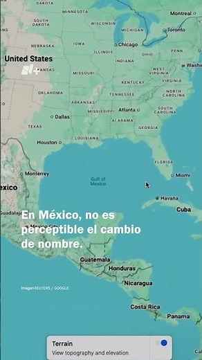 Google Maps ya renombró al Golfo de México como Golfo de América - N+ #Shorts