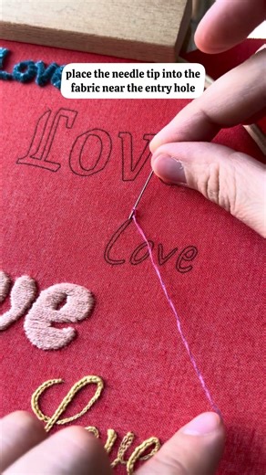 French knots. Lettering sampler