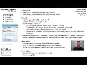 C2Axis com Document Type Setup Tricks and Tips
