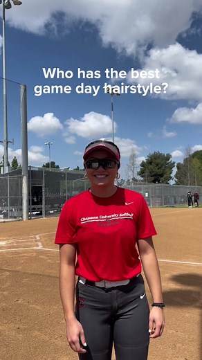 All 10/10s in our eyes 🤩 #fyp #collegesoftball #gameday #gamedayhair #chapmansoftball #chapmanuniversity