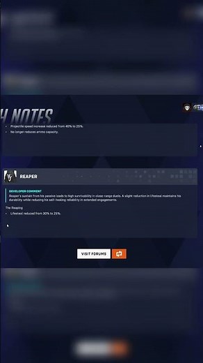 Reaper got NERFED in Season 20 of Overwatch 2