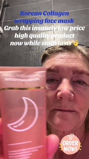 Korean collagen wrapping mask #Collagen Night Wrapping Mask, Elasticity-Boosting Overnight Peel-Off Facial Mask Pack, Korean Skin Care that Reduces Sagging and Dullness for a Radiant Glow#vlogs #facemask #TickTokMadeMeBuyIt #skincare