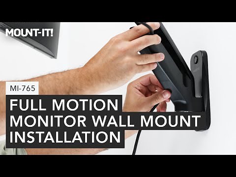 Full Motion Monitor Wall Mount | MI-765 (Installation)