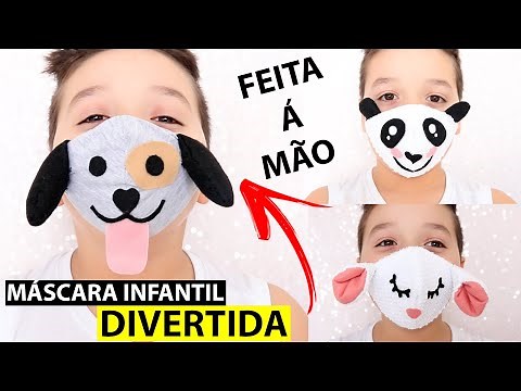 MÁSCARA INFANTIL FÁCIL DE FAZER - MÁSCARA FEITA A MÃO