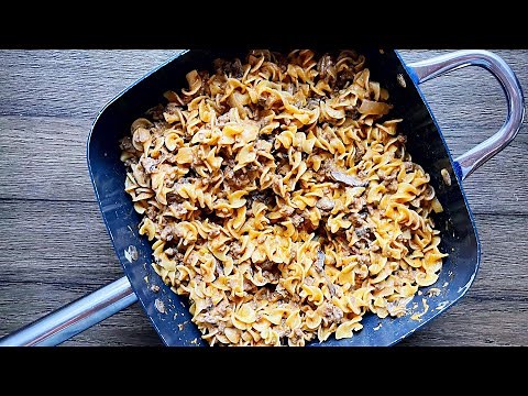 How To Make The Best Easy Classic One Skillet/Pan Low Sodium Ground Beef Stroganoff Recipe Quick