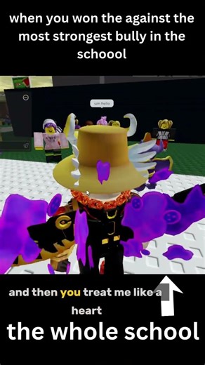 when you won the against the most strongest bully in the schoool #roblox