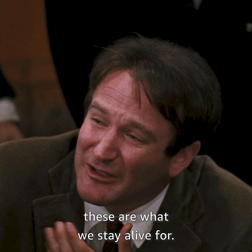 615K views · 43K reactions | Poetry: Beauty. Romance. Love. Moving words by Robin Williams in Dead Poets Society ❤️ | Amazon Prime Video | Facebook