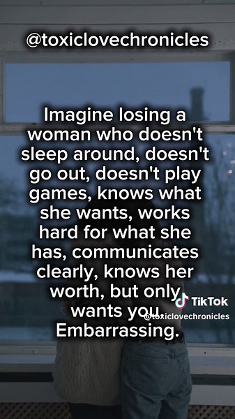 Imagine losing a woman who’s loyal, focused, faithful, and real. She doesn’t chase attention, she values peace, loyalty, and love. Losing her isn’t just a mistake… it’s embarrassing. #toxiclove #toxicrelationship #redflags #knowyourworthladies #healingjourney