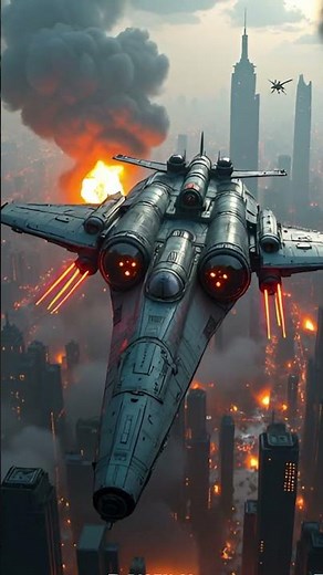 Futuristic Military Drone Jet With Energy Shields | UFO