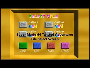 Super Mario 64 Twisted Adventures -File Select Screen