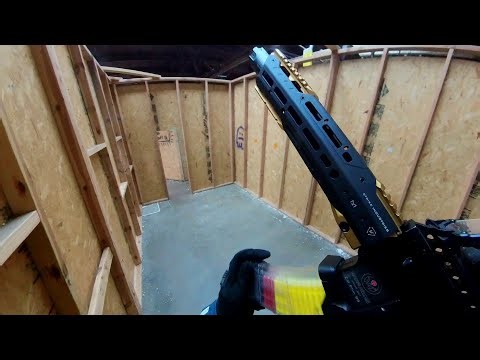 Rare Arms shell ejecting airsoft AR-15 gameplay with self made 3D printed "shotgun" shells.