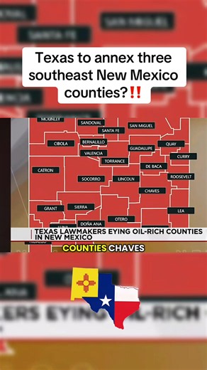 Texas to annex three counties in southeast New Mexico?‼️ Chaves, Eddy and Lea counties #localnews #albuquerquenewmexico #santafenewmexico #politics