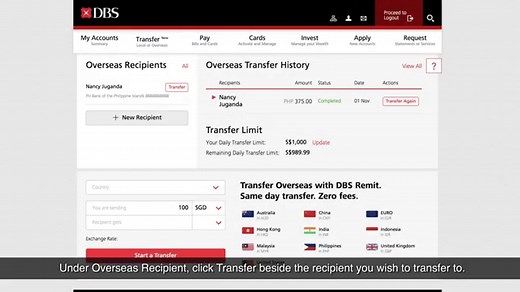 How to transfer funds to overseas account