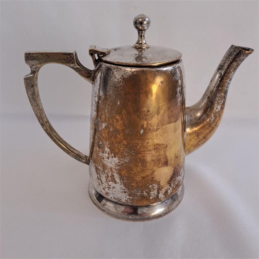 Rare Vintage Silver-plated Coffee Pot With Gilded Traces — Ca. 1930–1950 — Hotel Silver Décor - Etsy