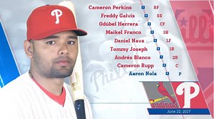16K views · 246 reactions | Here's our Thursday matinee lineup for the series finale against the Cardinals. #GoPhils | Philadelphia Phillies | Facebook