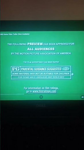 Disney MPAA Trailer Ident (Green Band) (2006) (Rated PG) (Ice Age: The Meltdown)