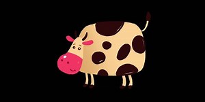 Cow cartoon animation 4K