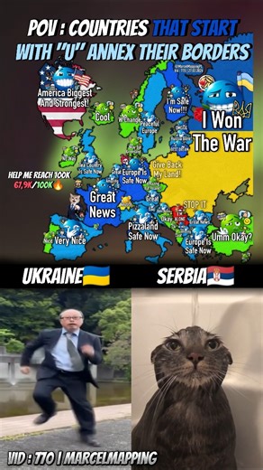 POV : Countries That Start With "U" Annex Their Borders #mapping #map #shorts #popular #fyp