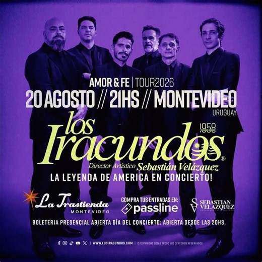 LOS IRACUNDOS IN MONTEVIDEO 2026 | LOVE & FAITH TOUR | AUGUST 20 AT LA TRASTIENDA