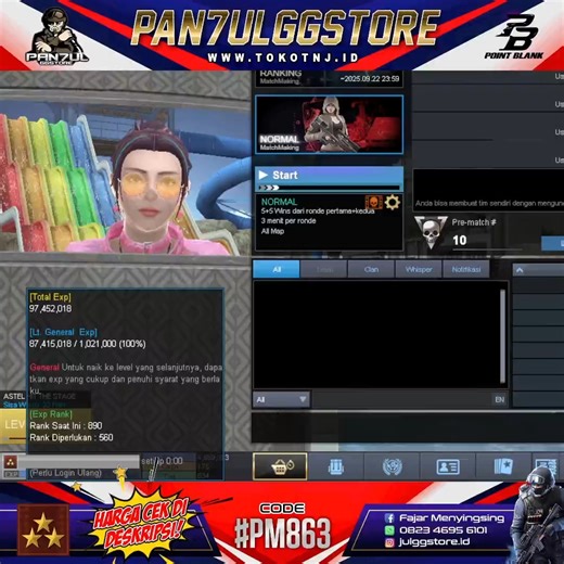 JUAL CHAR POINT BLANK (PAN7ULGGSTORE) on Instagram: "#PAIDPROMOTE BERBAYAR 🔳 SPESIFIKASI : ▪ B3 EXP 97 JUTA ▪ K/D 63% | HS 61% ▪ MATCH 191K ▪ WIN 163K ▪ LOSE 22K ▪ FULL TITLE ▪ INVENT 913/1000 ▪ GOLDEN TICKET 458 UNIT ▪ POINT 4 JUTAAN ▪ DATA VERIF GMAIL SIAP KASIH (BERGARANSI 100%) 🔳 PERMANENT NON BP : ▪ Neon Dajung (Red) ▪ Neon Dajung (Blue) ▪ Pindad SS3 Mecha Normal ▪ APC9 RedStar Basic ▪ T77 Mecha Normal ▪ Kar98k TSR Mecha SI (Pelor 7) ▪ Barrett M82A1 Mecha ▪ Zombie Slayer Mecha Normal ▪ D-