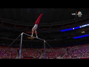 Signature Sam Mikulak On High Bar