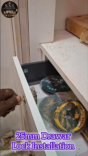 25mm Drawer Lock Installation 🔥🔥#shorts #drawarlock #woodworking