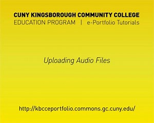 How to Upload Audio Files to your e-Portfolio