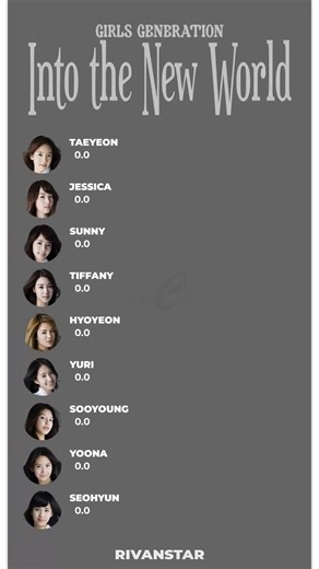 Girls Generation - Into The New World (Line Distribution) #snsd #girlsgeneration #taeyeon #jessica #sunny #tiffany #hyoyeon #yuri #sooyoung #yoona #rivanstar #linedistribution #fyp