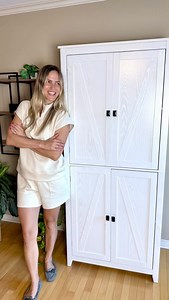✨ I’m elevating my home style with this beautiful piece from @aosom_ca! ✨ This stunning white storage cabinet perfectly blends rustic barn door style with modern convenience. Stable and safe, this cabinet is such an upgrade for storage from organizing my son’s toys, to dishes, to household items, and everything in between! Perfect for any room of the house including kitchen, dining room, and living room. 🏡 Go check out their website and use my code KOL10. #AOSOMPartner #Ad #Aosomhomedecor #Aoso