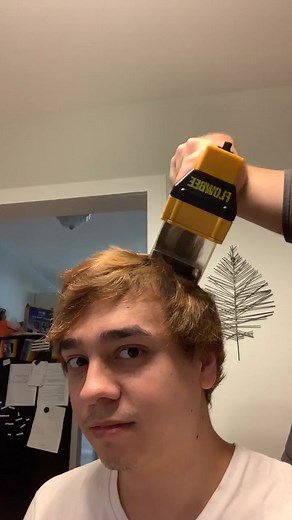 When Walmart is sold out of clippers so you have to use a Flowbee 🥴 #fyp #haircut #hairtransformation