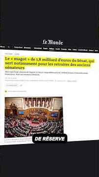 La vérité sur la retraite des sénateurs ( choquante... )#bourse #economie #politique #argent