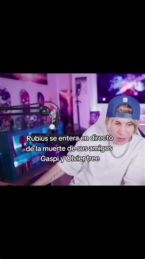 rubius recibe la noticia del fallecimiento de Gaspi y Oliver tree #rubius #olivertree #gaspi #accidente