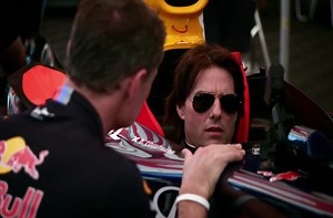 Tom Cruise test drives Red Bull Racing F1 car.