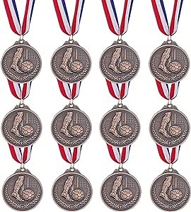 Amazon.com : VEIZXUN Soccer Medals 12 Pack Premium Bronze Award Medals with Neck Ribbon Olympic Sports Medals Soccer Medals for Kids and Adults : Sports & Outdoors