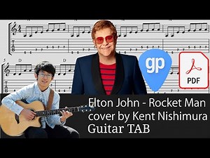 Rocket Man - Elton John - Fingerstyle Guitar (Arranged by Kent Nishimura) Guitar Tabs [TABS]