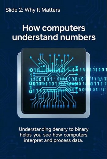 Denary to Binary Conversion Made Easy 🔥! | Number System Explained #shorts