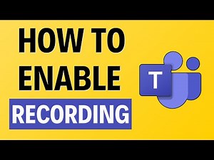 How To Enable Recording Microsoft Teams Tutorial - 2025