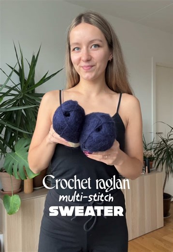 New crochet raglan pattern has landed on my website! 🫶💕