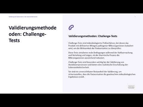 Validierung Pasteurisation