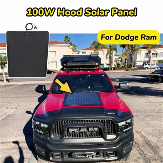 "Never run out of power again with the LensunSolar 100W hood solar...