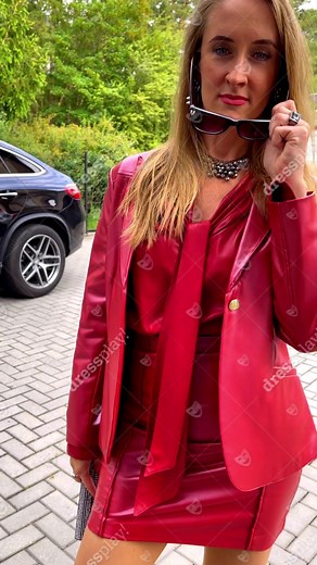 Debbie in your favourite outfit “Red rocket” is back!😍 Enjoy this red leather seduction😜 #dressplay #red #ladyinred #sexy #leather #leatherdressing #fashion #highsociety #seduction #❤️