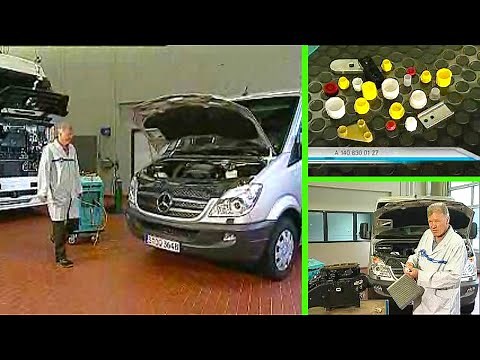 Checking the Mercedes-Benz Sprinter air conditioning system - Testing the evaporator for leaks | ...