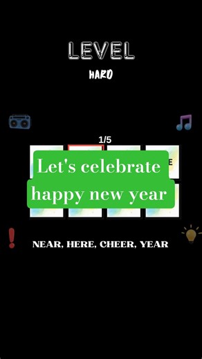 wishing you happy new year 😉, Level - Hard | SAY THE WORD ON BEAT | #shorts #game