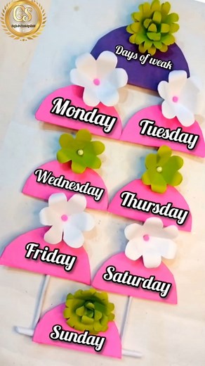Paper Craft Ideas for School Projects | Day of the Week | DIY Crafts