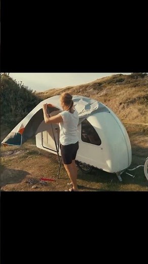 Teardrop camper trailer for bicycle camping motorhome tiny house on wheels mini mobile home design
