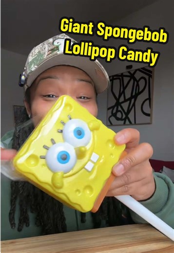 I found this Giant SpongeBob Lollipop Candy from China at Teso Mini in NYC, I had to pick it up!