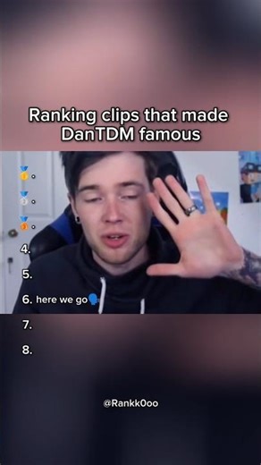 Ranking clips that made DanTDM famous🔥‼️ #shorts #tiktok #reels #ranked
