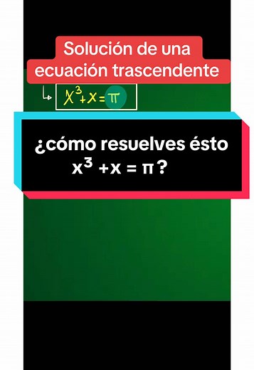 Resolviendo la ecuación cúbica para π usando Newton