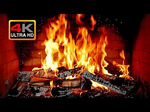 🔥 Fireplace 4K UHD – Cozy Burning Logs with Relaxing Fire Sounds for Sleep